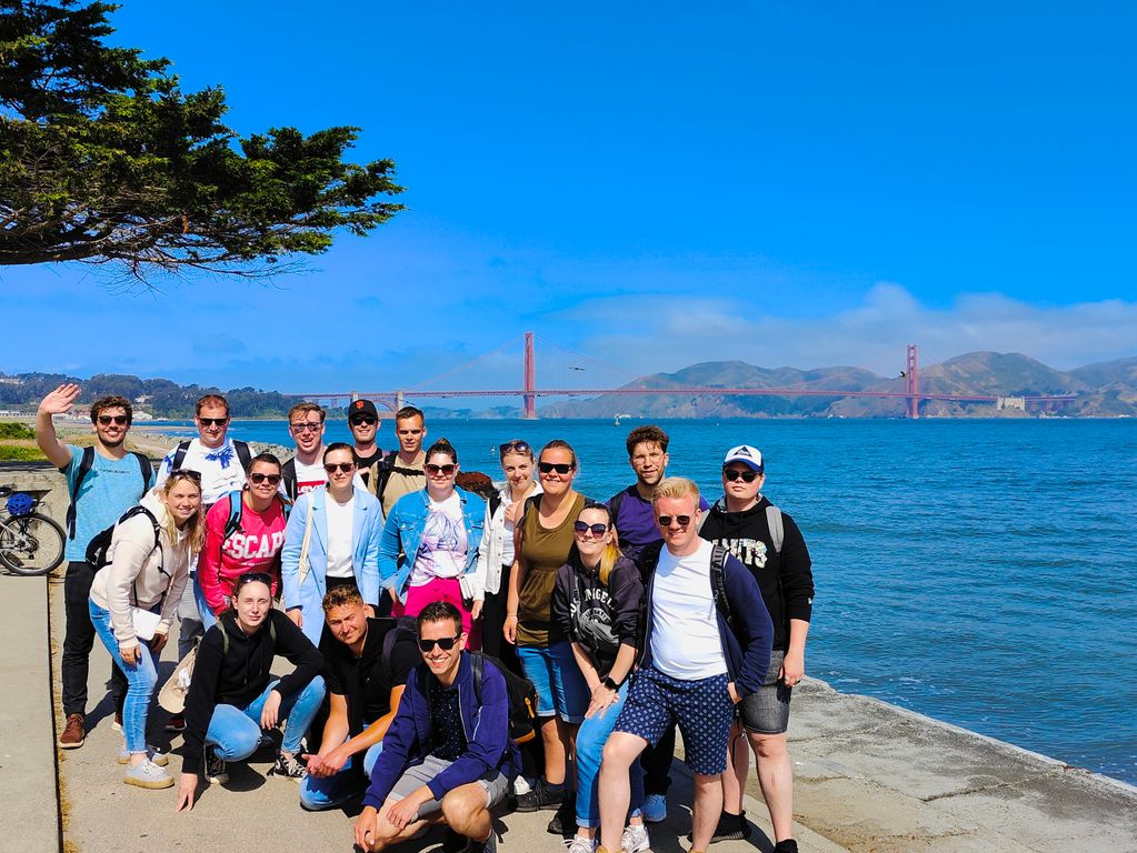 Groepsfoto Golden Gate Bridge